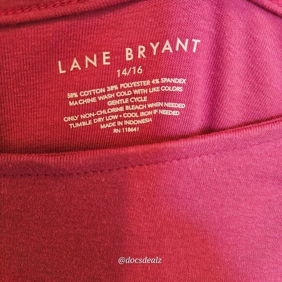 Lane Bryant Boatneck Tunic Tee Size 14/16 - Picture 2 of 3